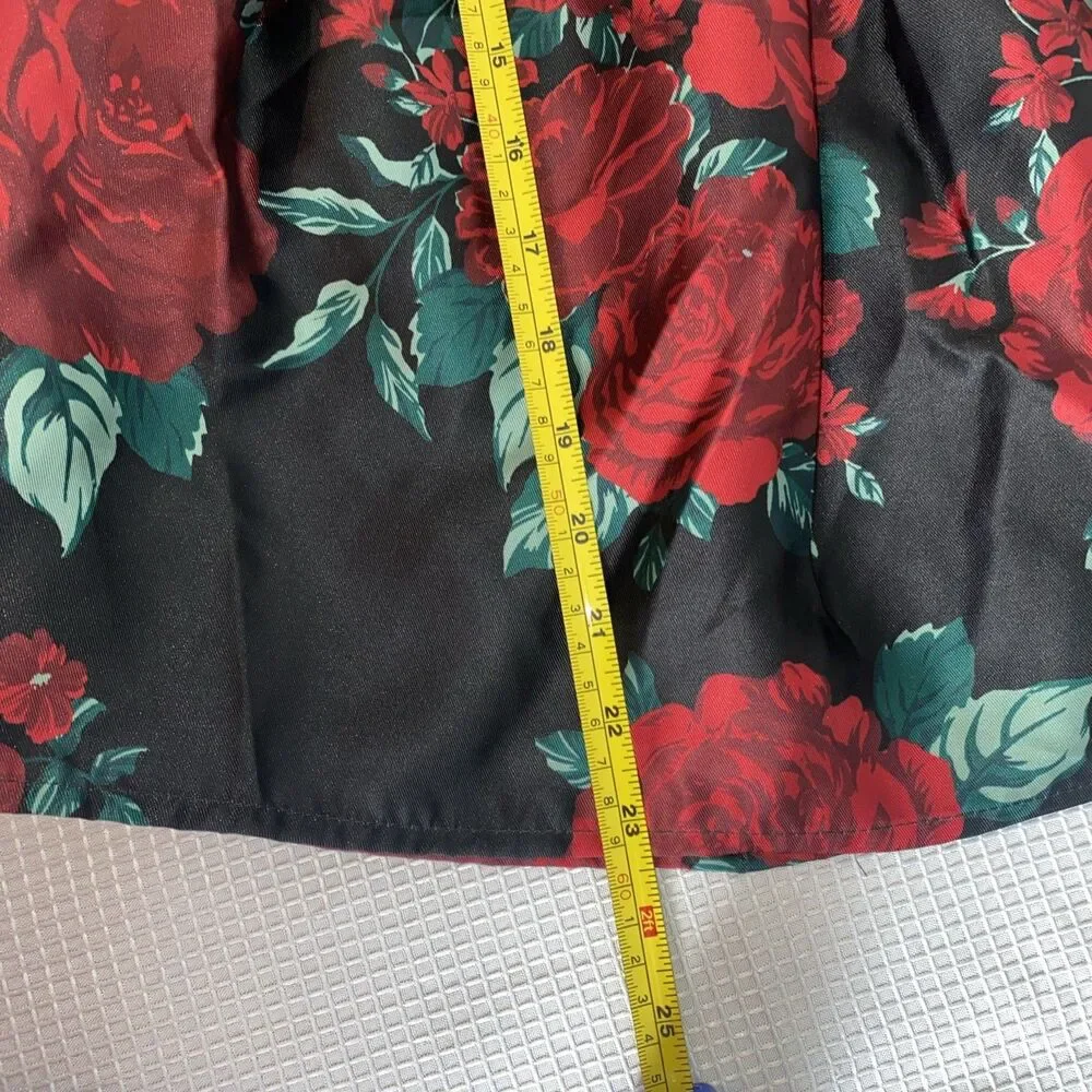 NEW NWT Girls Sz 5 Red Velour and Black Floral Sleeveless Dress CHILDRENS PLACE - Picture 8 of 10